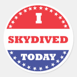 Sticker Rond J'ai Skydived aujourd'hui