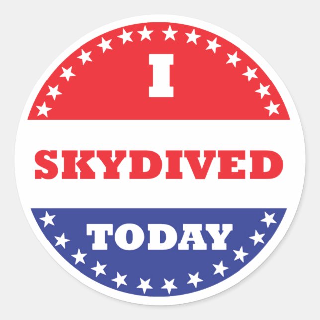 Sticker Rond J'ai Skydived aujourd'hui (Devant)