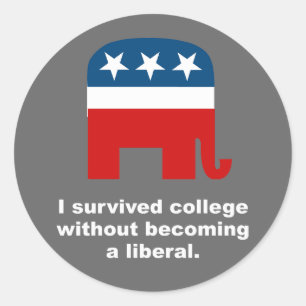 Sticker Rond J'ai survécu à l'université sans devenir un