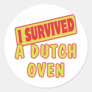 STICKER ROND J'AI SURVÉCU À UN FOUR NÉERLANDAIS