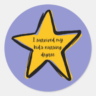 Sticker Rond "j'ai survécu au diplôme d'infirmière de mon enfan