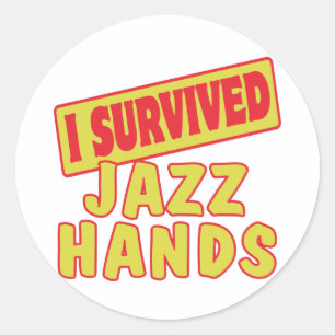 STICKER ROND J'AI SURVÉCU LES MAINS DE JAZZ