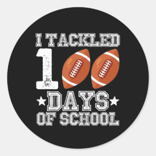Sticker Rond J'ai traité 100 jours de football scolaire