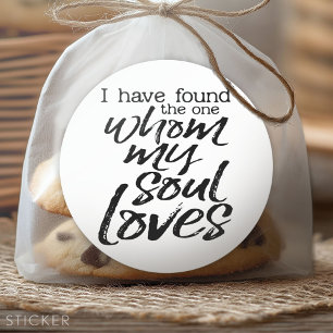 Sticker Rond J'ai trouvé celui que mon âme aime