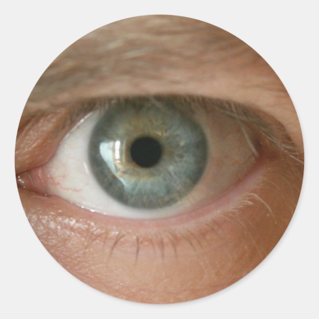 Sticker Rond j'ai un oeil pour l'art (Devant)