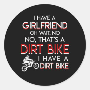 Sticker Rond J'ai une amie qui est des hommes de vélo de salet