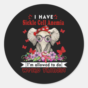 Sticker Rond J'ai une sensibilisation à l'anémie falciforme