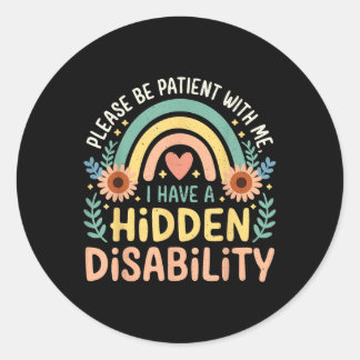 Sticker Rond J'Ai Une Sensibilisation Médicale Aux Handicapés C