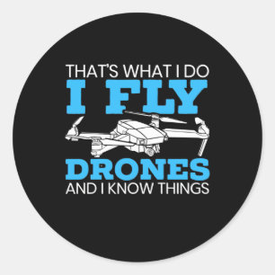 Sticker Rond J'Ai Volé Des Drones