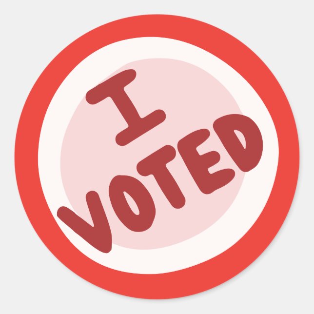 Sticker Rond J'ai voté (Devant)