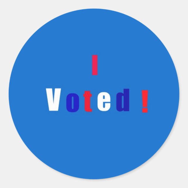 Sticker Rond J'ai voté ! (Devant)