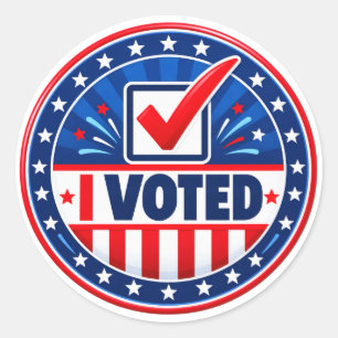 Sticker Rond J'ai voté pour!