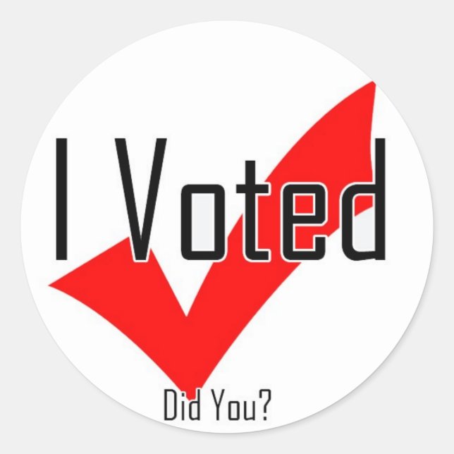 Sticker Rond J'Ai Voté. Vous L'Avez Fait ? (Devant)