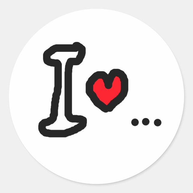 Sticker Rond j'aime .. (Devant)