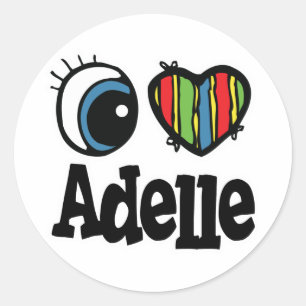 Sticker Rond J'aime Adelle