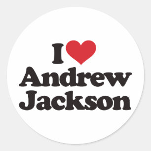 Sticker Rond J'aime Andrew Jackson