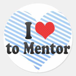Sticker Rond J'aime au mentor