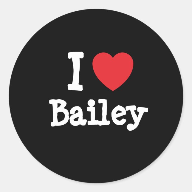 Sticker Rond J'aime Bailey coeur T-shirt (Devant)
