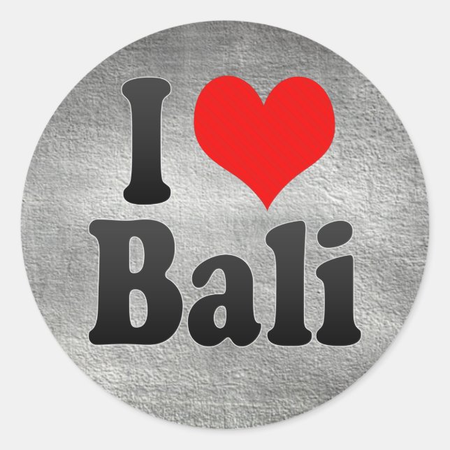 Sticker Rond J'Aime Bali, Inde. Mera Pyar Bali, Inde (Devant)