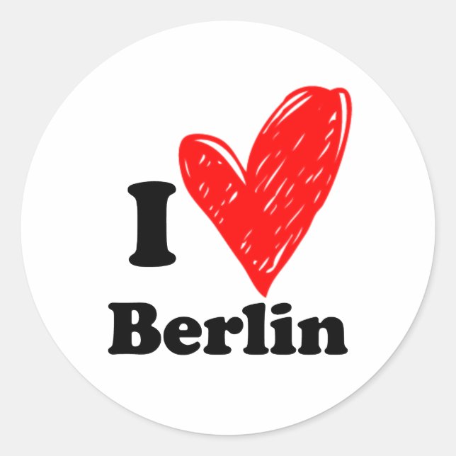 Sticker Rond J'aime Berlin (Devant)