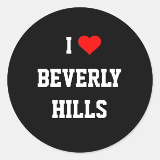 Sticker Rond J'aime Beverly Hills