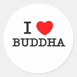 Sticker Rond J'aime Bouddha