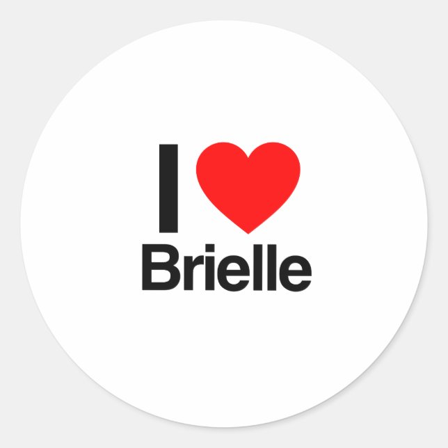 Sticker Rond j'aime brielle (Devant)
