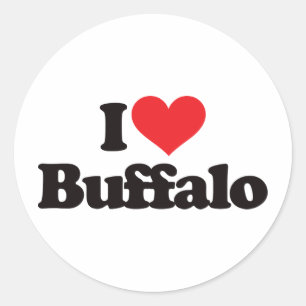 Sticker Rond J'aime Buffalo