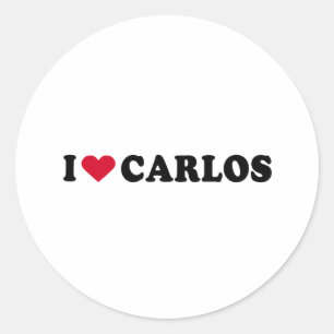 STICKER ROND J'AIME CARLOS