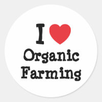 J'aime Coeur d'agriculture biologique personnalisé