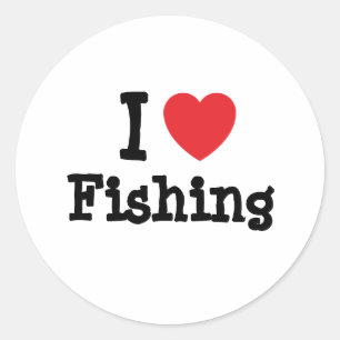 Sticker Rond J'aime Coeur de pêche personnalisé
