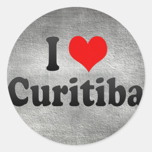 Sticker Rond J'aime Curitiba, Brésil