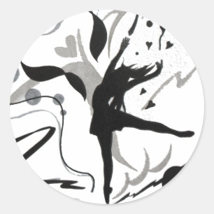 Sticker Rond J'Aime Danser