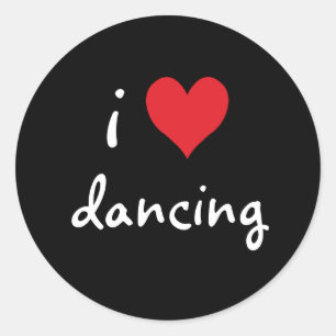 Sticker Rond J'Aime Danser