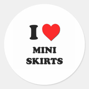 Sticker Rond J'aime de mini jupes
