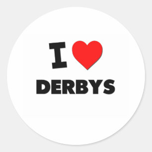 Sticker Rond J'aime Derbys