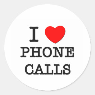 Sticker Rond J'aime des appels téléphoniques