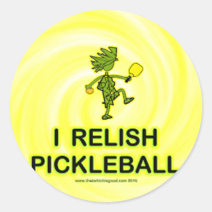 Sticker Rond J'aime des chemises et des cadeaux de Pickleball