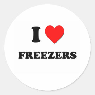 Sticker Rond J'aime des congélateurs