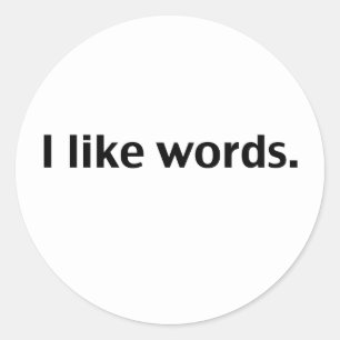 Sticker Rond J'aime des mots