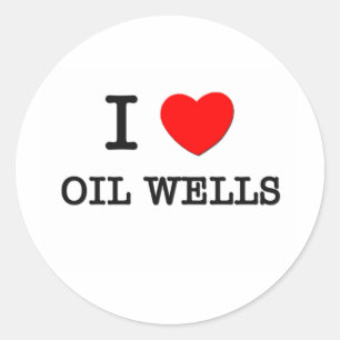 Sticker Rond J'aime des puits de pétrole