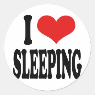 Sticker Rond J'Aime Dormir