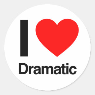 Sticker Rond j'aime dramatique