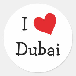 Sticker Rond J'aime Dubaï