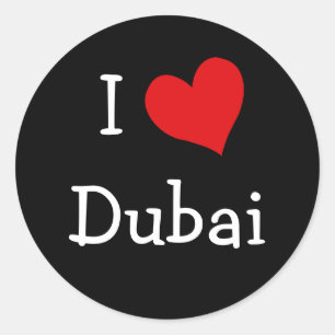 Sticker Rond J'aime Dubaï