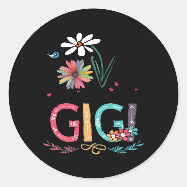 Sticker Rond J'Aime Être Appelé Gigi (Devant)