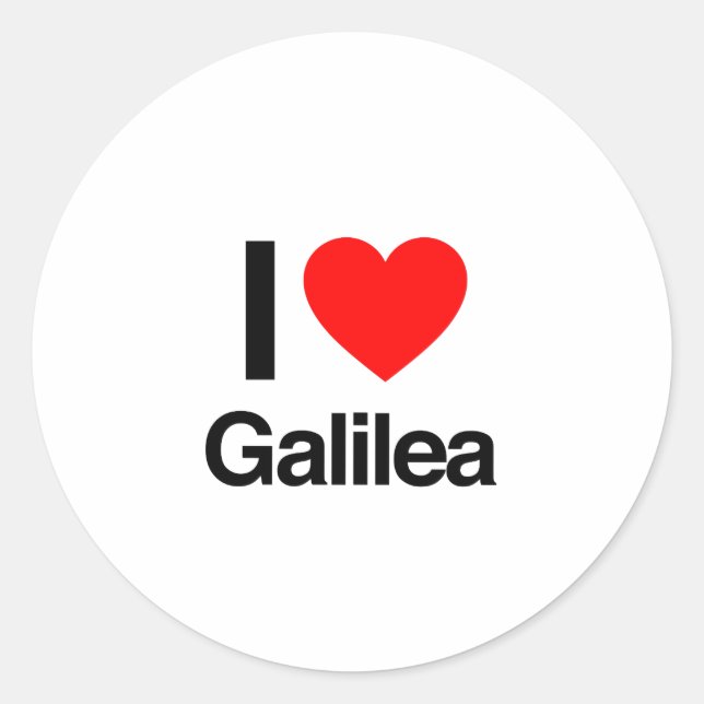 Sticker Rond j'aime galilea (Devant)