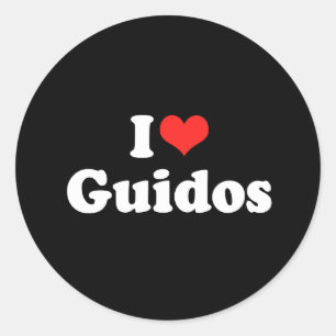 Sticker Rond J'aime Guidos