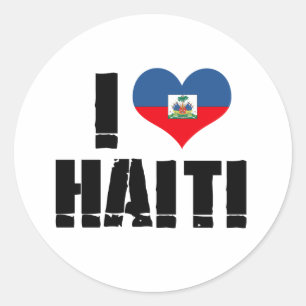 STICKER ROND J'AIME HAÏTI