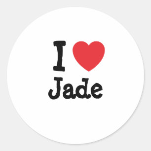 Sticker Rond J'aime Jade coeur T-shirt